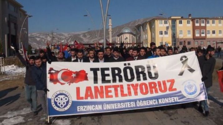 Erzincan Üniversitesi Öğrenci Konseyinden Teröre Lanet