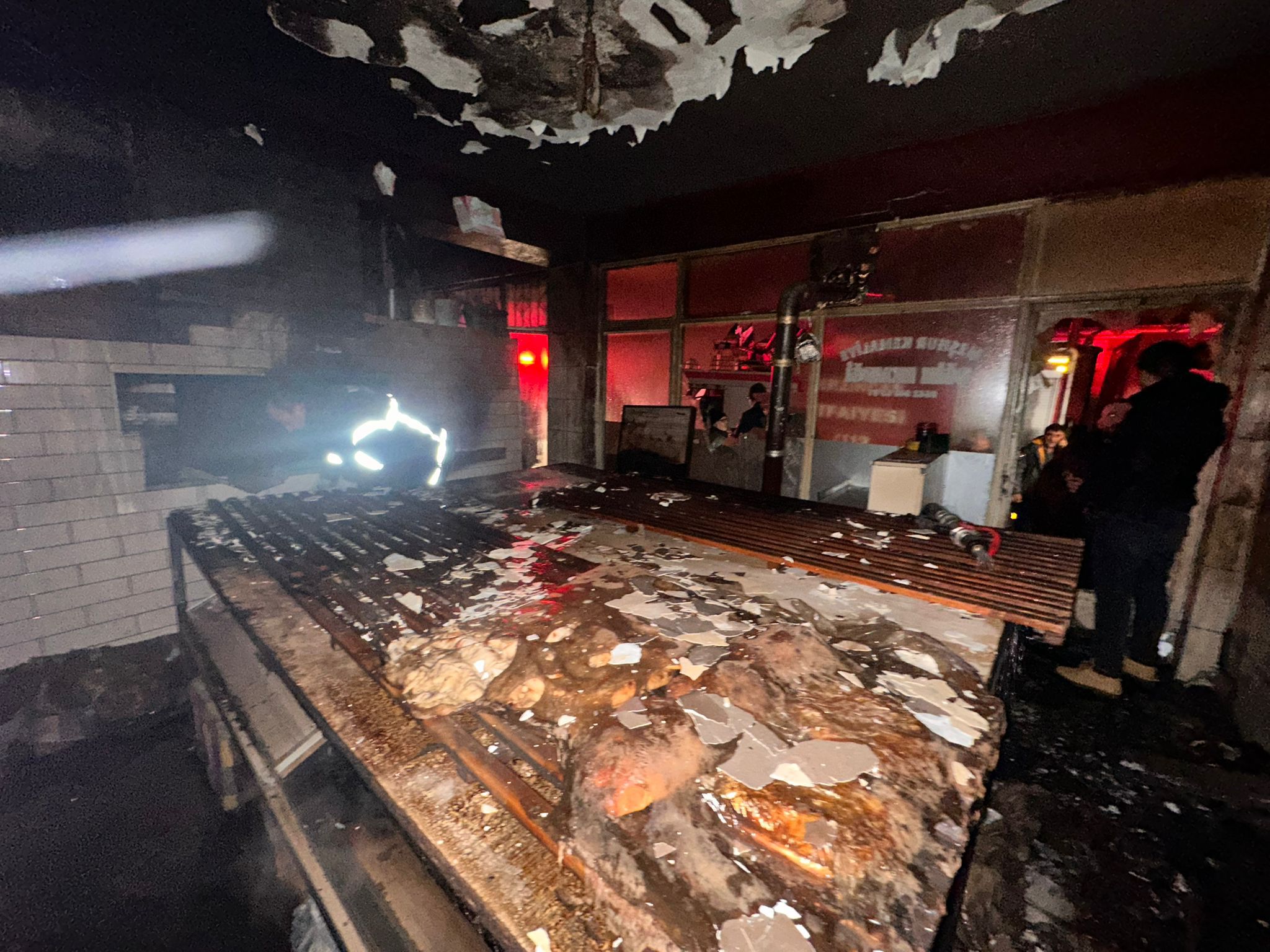 Ekmek fırınında yangın