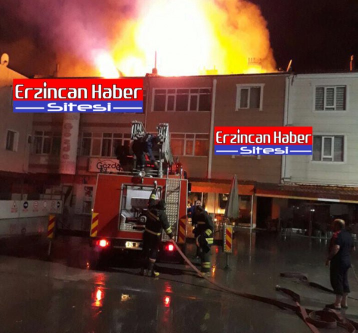 Erzincan’da korkutan yangın